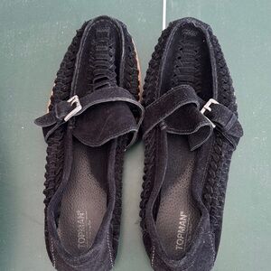 Topman Black Suede Moccasins 41
